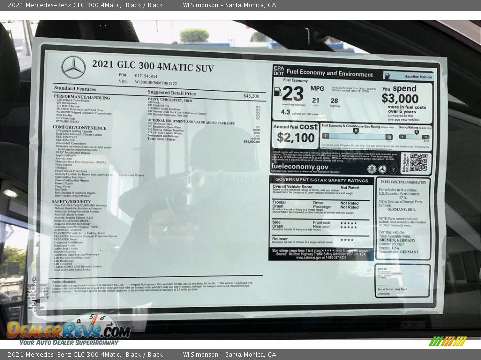 2021 Mercedes-Benz GLC 300 4Matic Black / Black Photo #11