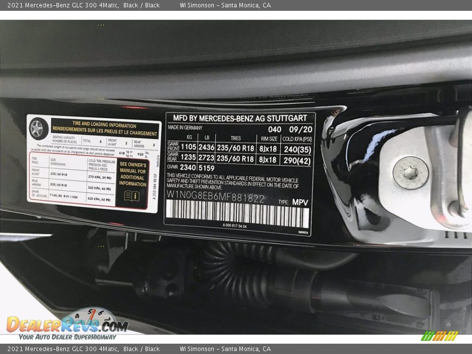 2021 Mercedes-Benz GLC 300 4Matic Black / Black Photo #12