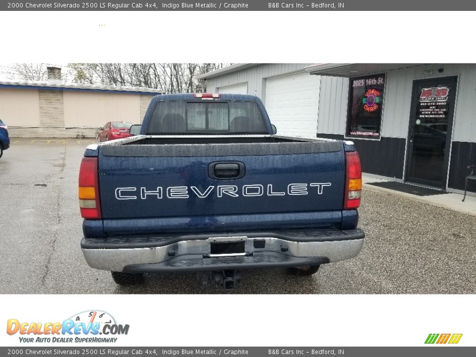 2000 Chevrolet Silverado 2500 LS Regular Cab 4x4 Indigo Blue Metallic / Graphite Photo #4