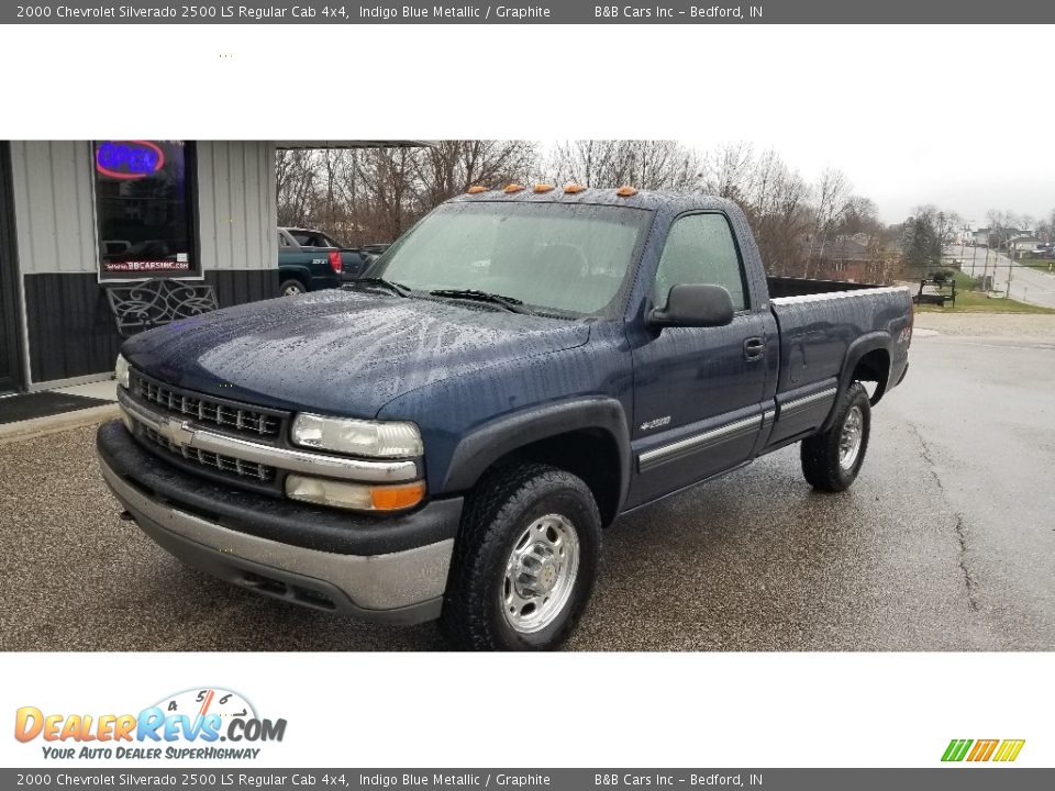 2000 Chevrolet Silverado 2500 LS Regular Cab 4x4 Indigo Blue Metallic / Graphite Photo #9