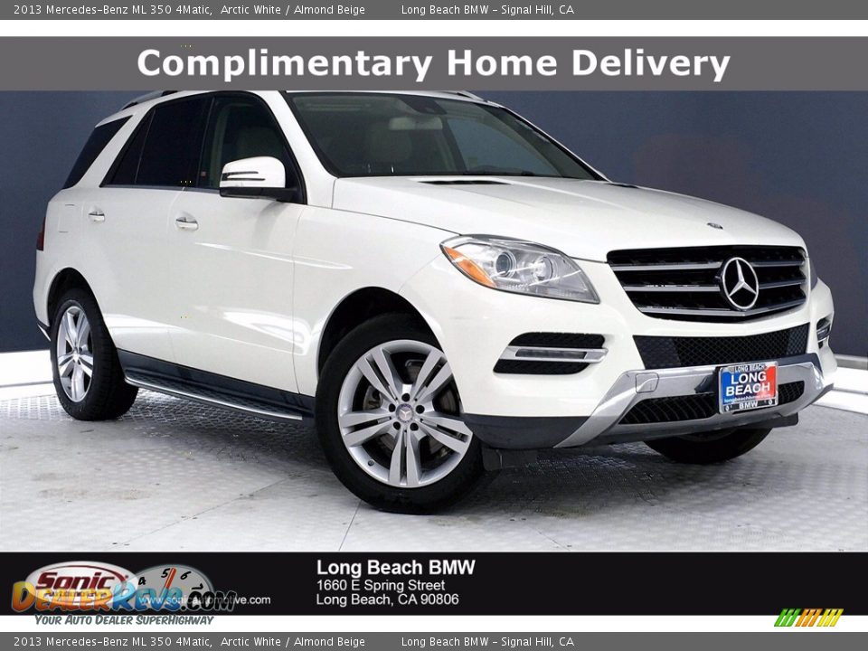 2013 Mercedes-Benz ML 350 4Matic Arctic White / Almond Beige Photo #1