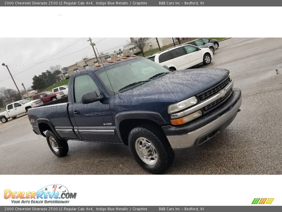 2000 Chevrolet Silverado 2500 LS Regular Cab 4x4 Indigo Blue Metallic / Graphite Photo #15