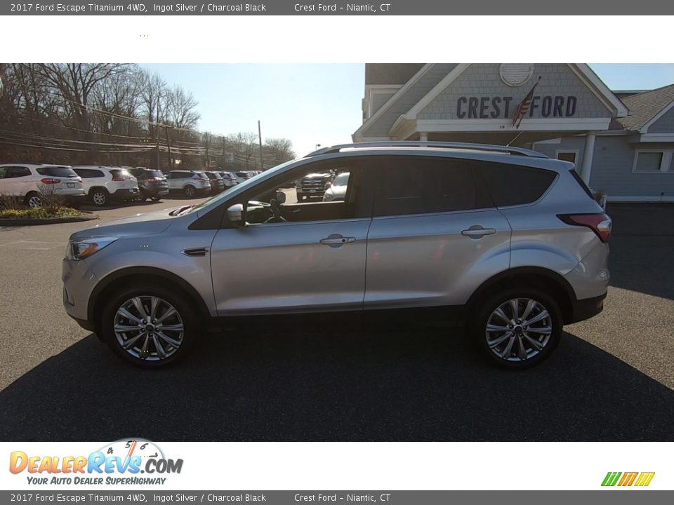 2017 Ford Escape Titanium 4WD Ingot Silver / Charcoal Black Photo #4