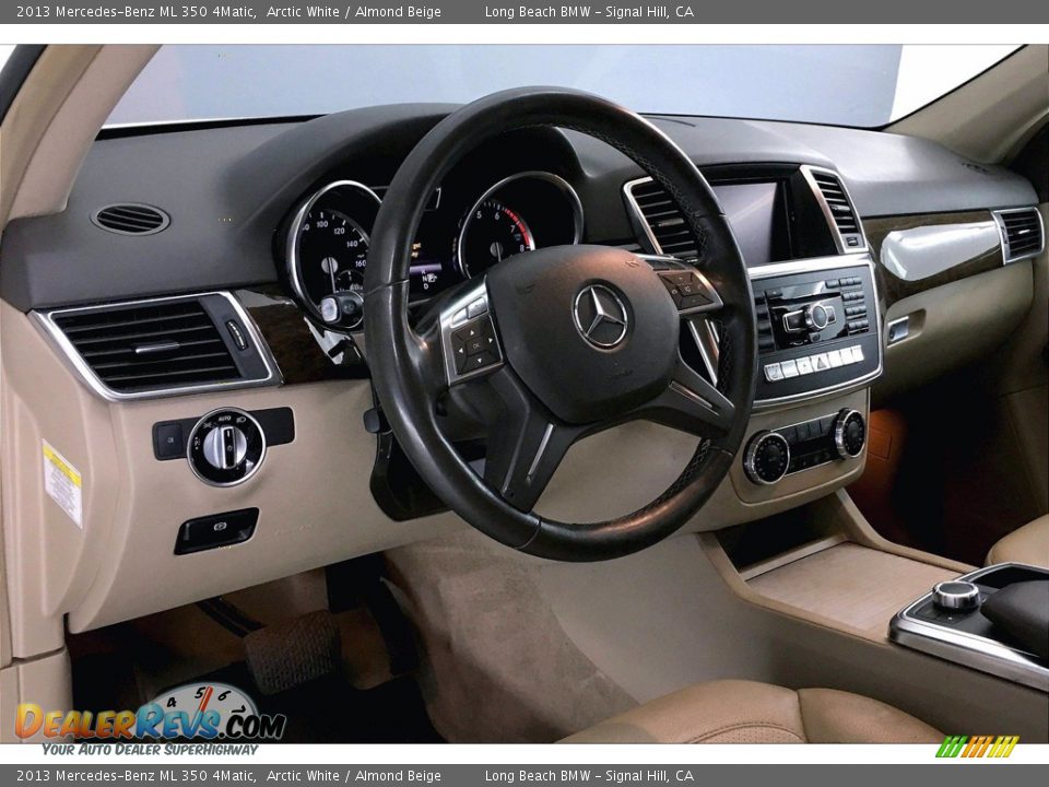 2013 Mercedes-Benz ML 350 4Matic Arctic White / Almond Beige Photo #21