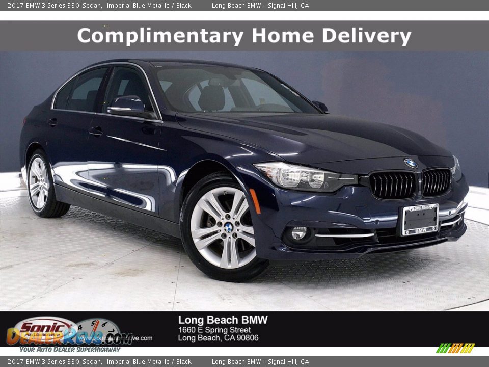 2017 BMW 3 Series 330i Sedan Imperial Blue Metallic / Black Photo #1