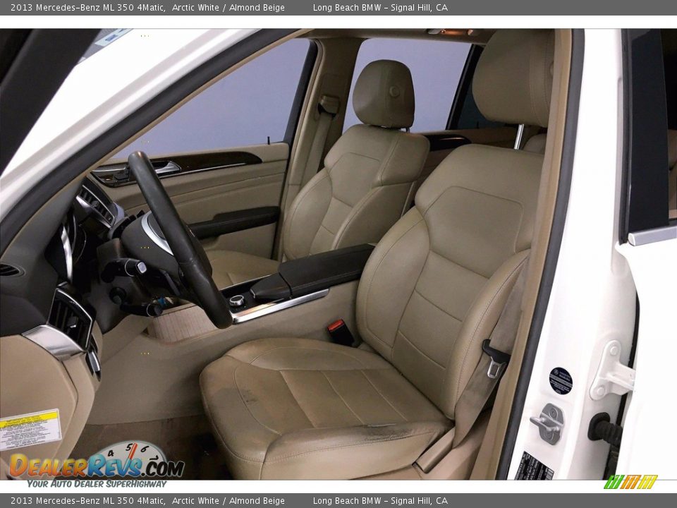 2013 Mercedes-Benz ML 350 4Matic Arctic White / Almond Beige Photo #28