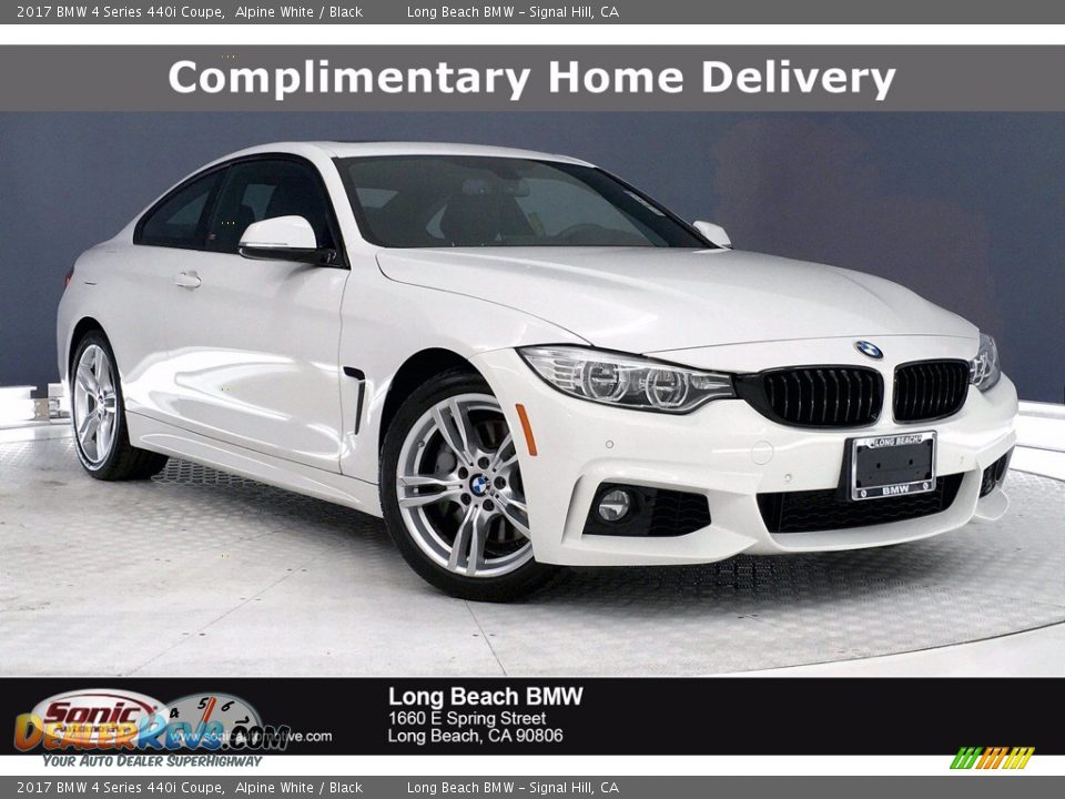 2017 BMW 4 Series 440i Coupe Alpine White / Black Photo #1