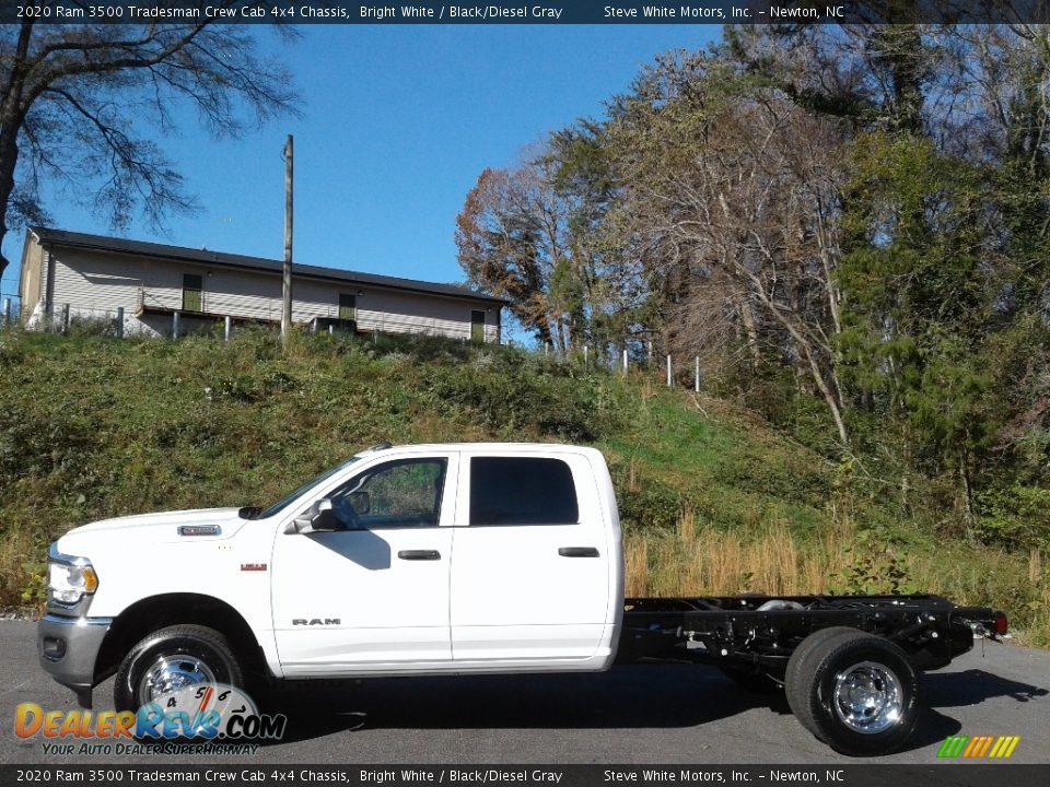 2020 Ram 3500 Tradesman Crew Cab 4x4 Chassis Bright White / Black/Diesel Gray Photo #1