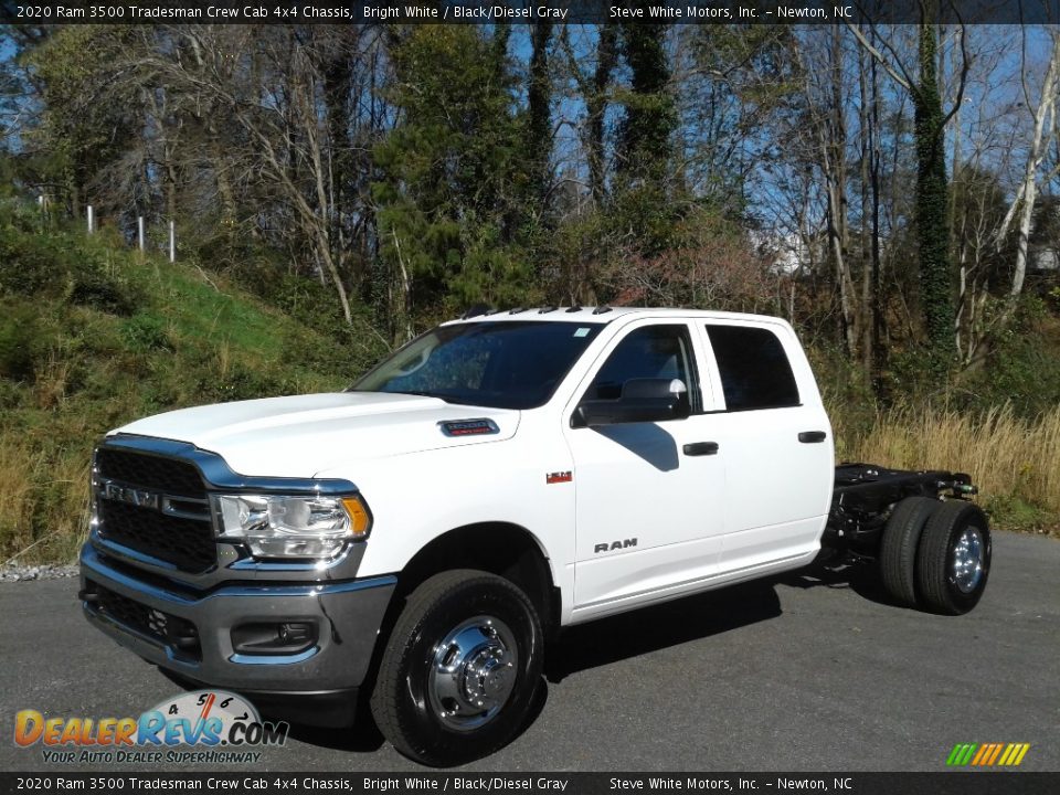 2020 Ram 3500 Tradesman Crew Cab 4x4 Chassis Bright White / Black/Diesel Gray Photo #2