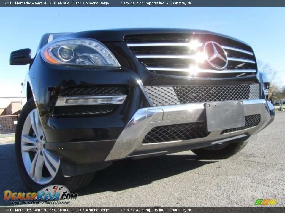 2013 Mercedes-Benz ML 350 4Matic Black / Almond Beige Photo #2