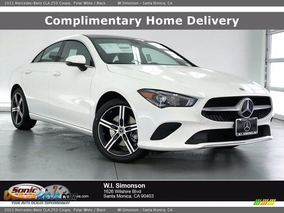 2021 Mercedes-Benz CLA 250 Coupe Polar White / Black Photo #1