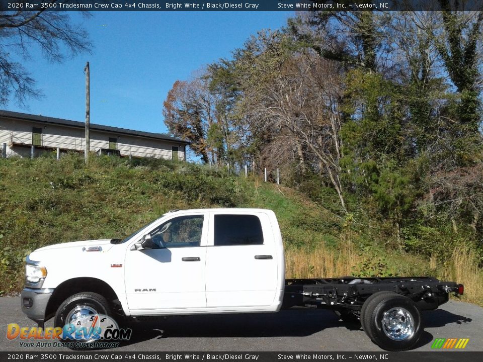 2020 Ram 3500 Tradesman Crew Cab 4x4 Chassis Bright White / Black/Diesel Gray Photo #1