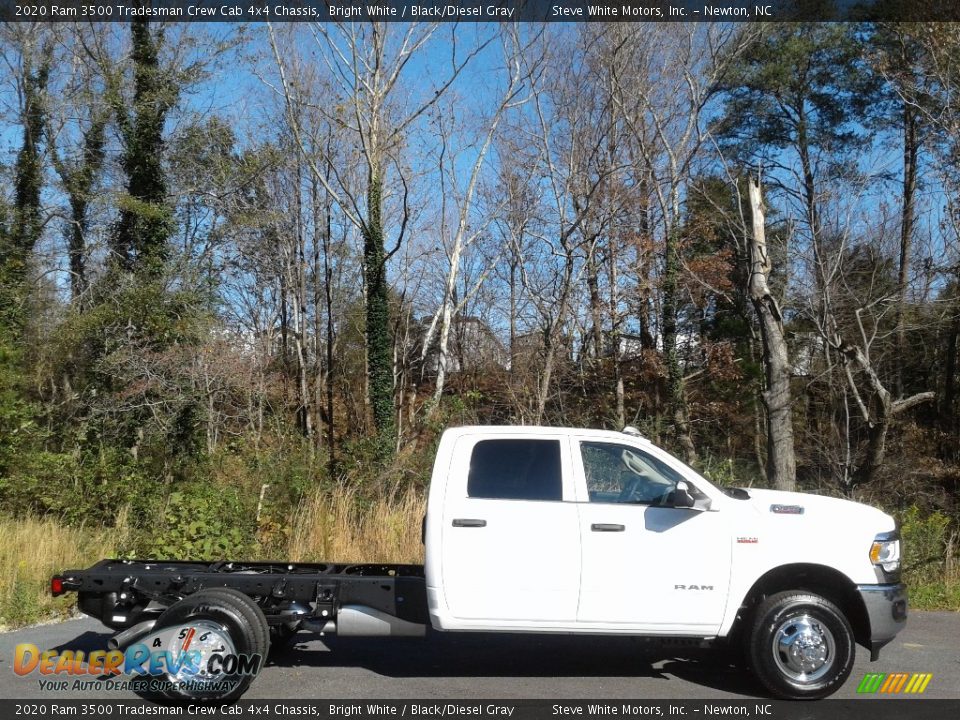 2020 Ram 3500 Tradesman Crew Cab 4x4 Chassis Bright White / Black/Diesel Gray Photo #5