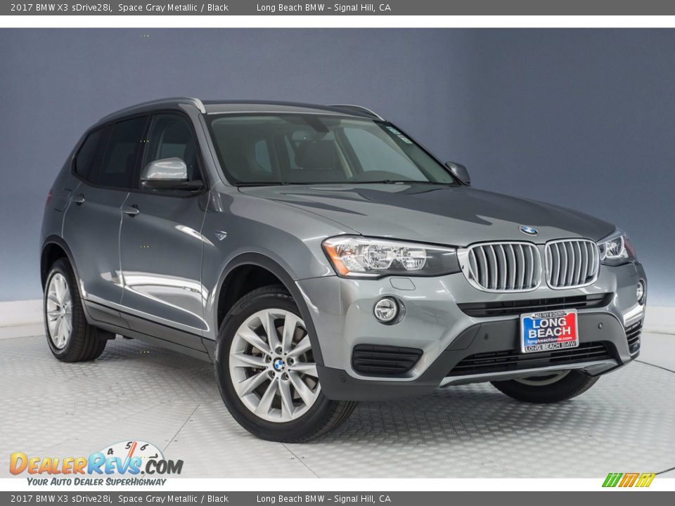 2017 BMW X3 sDrive28i Space Gray Metallic / Black Photo #12