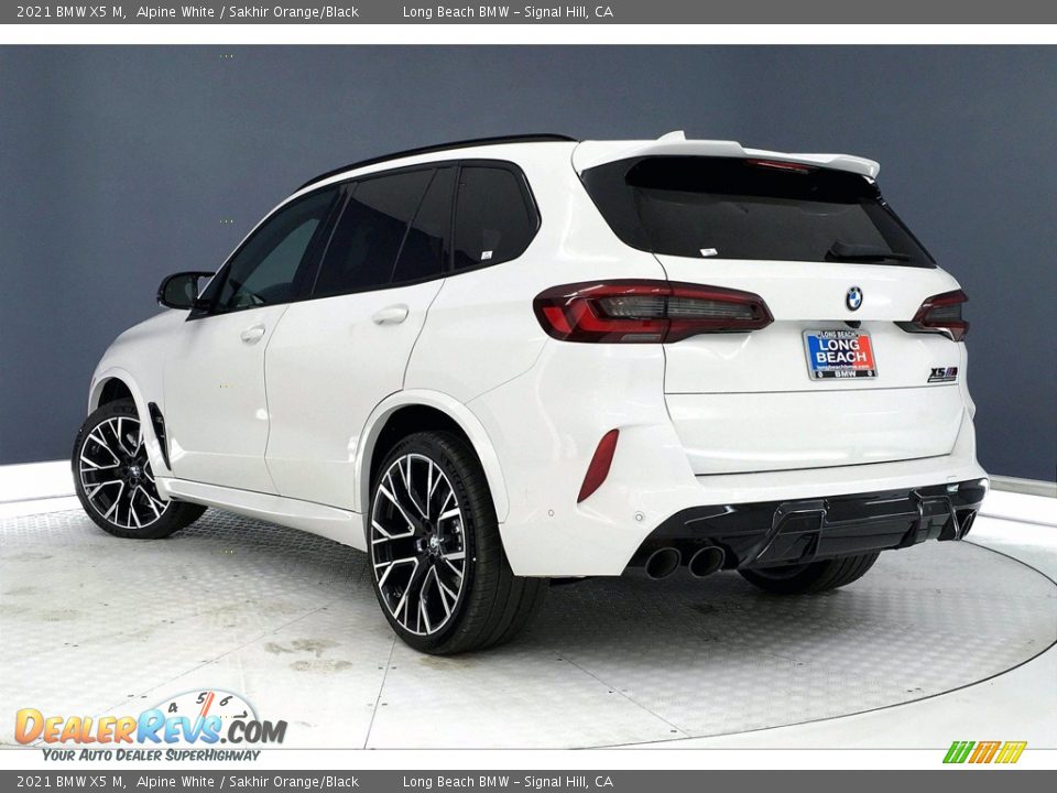 2021 BMW X5 M Alpine White / Sakhir Orange/Black Photo #3