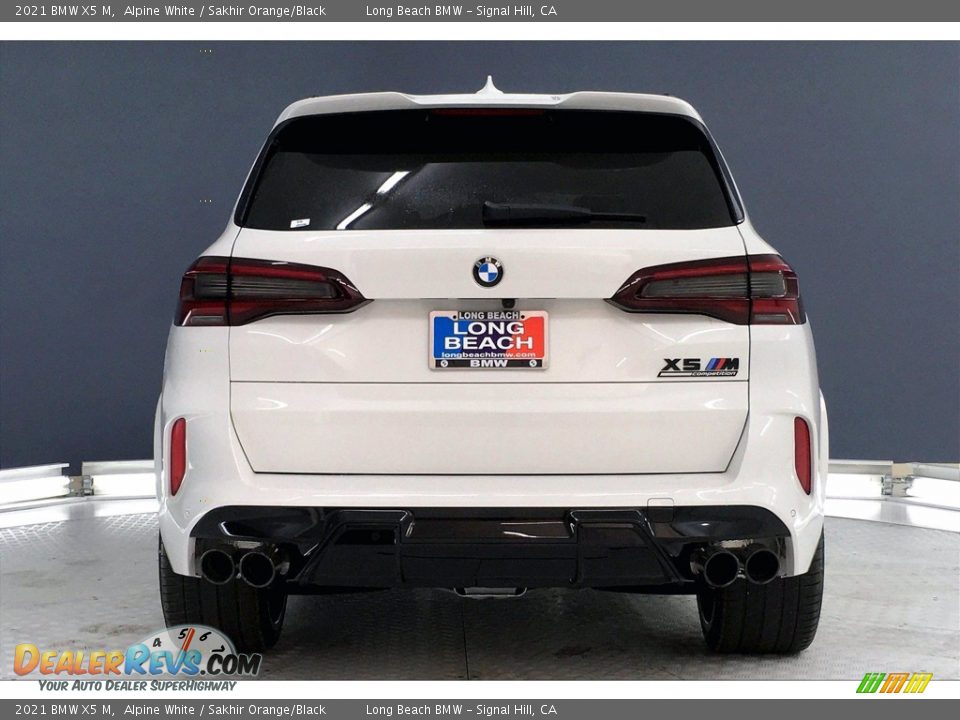 2021 BMW X5 M Alpine White / Sakhir Orange/Black Photo #4
