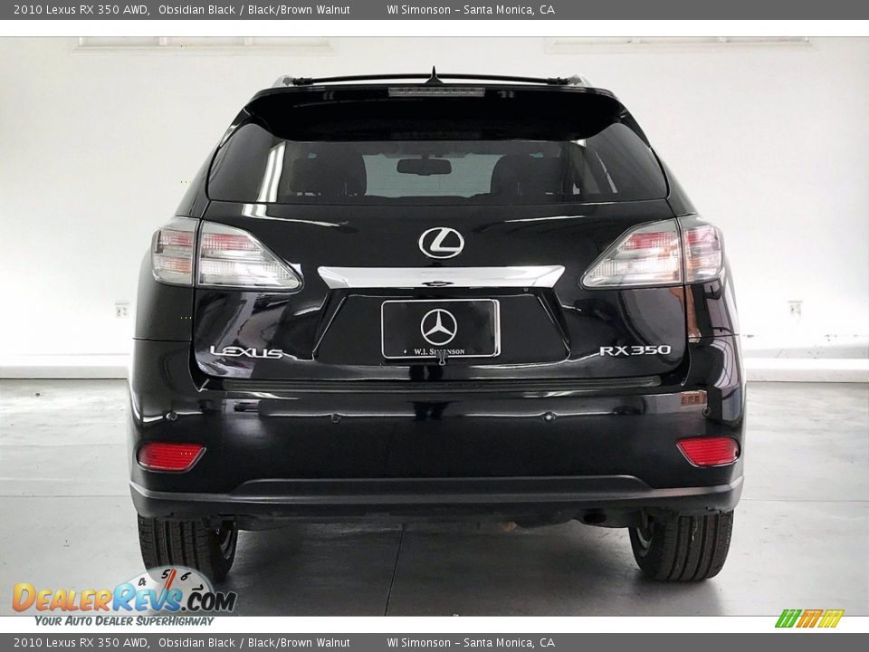 2010 Lexus RX 350 AWD Obsidian Black / Black/Brown Walnut Photo #3