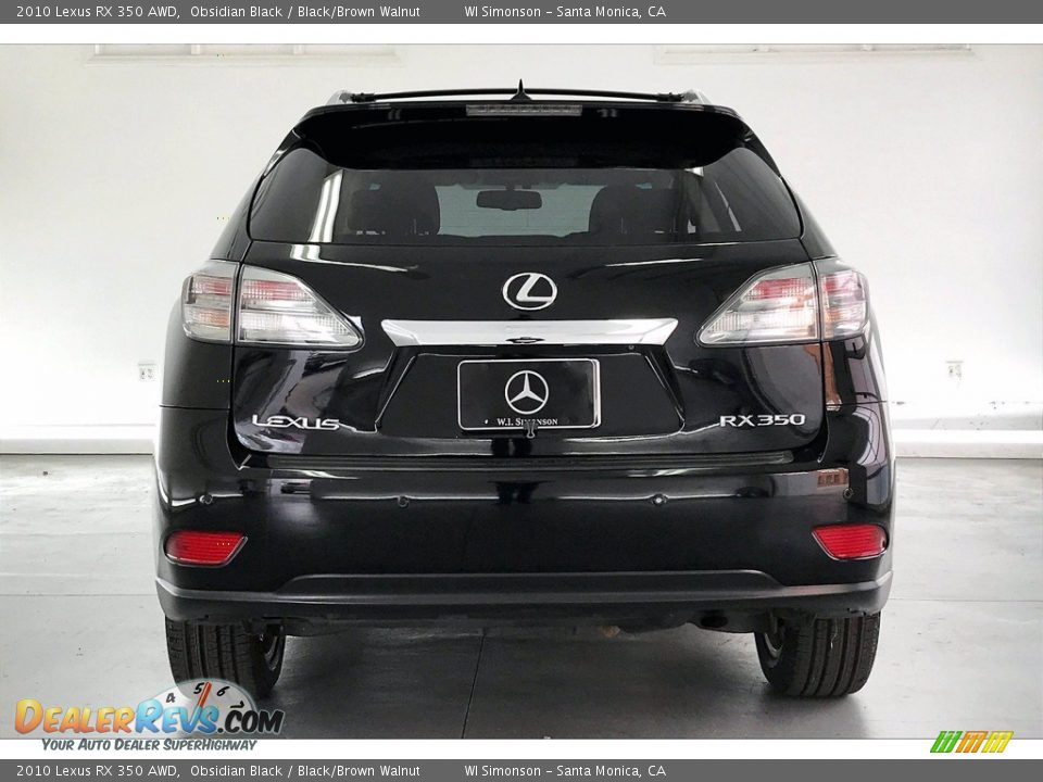 2010 Lexus RX 350 AWD Obsidian Black / Black/Brown Walnut Photo #3