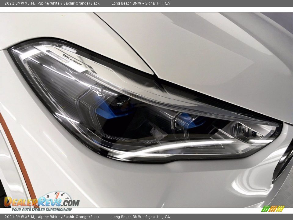 2021 BMW X5 M Alpine White / Sakhir Orange/Black Photo #14