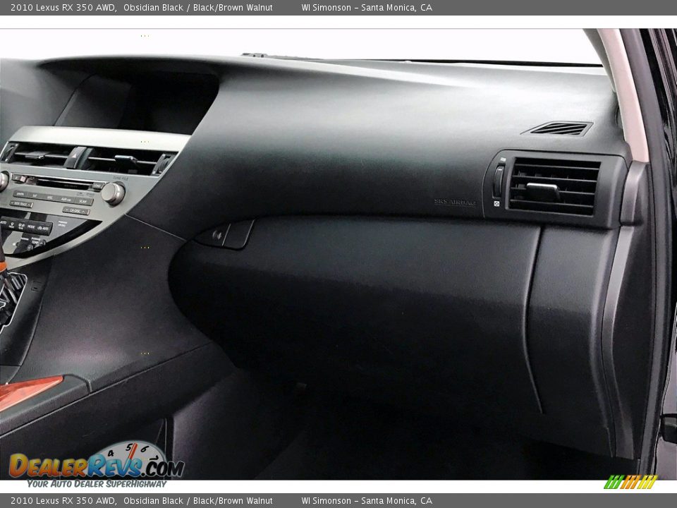 2010 Lexus RX 350 AWD Obsidian Black / Black/Brown Walnut Photo #16