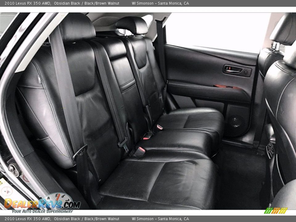 2010 Lexus RX 350 AWD Obsidian Black / Black/Brown Walnut Photo #19