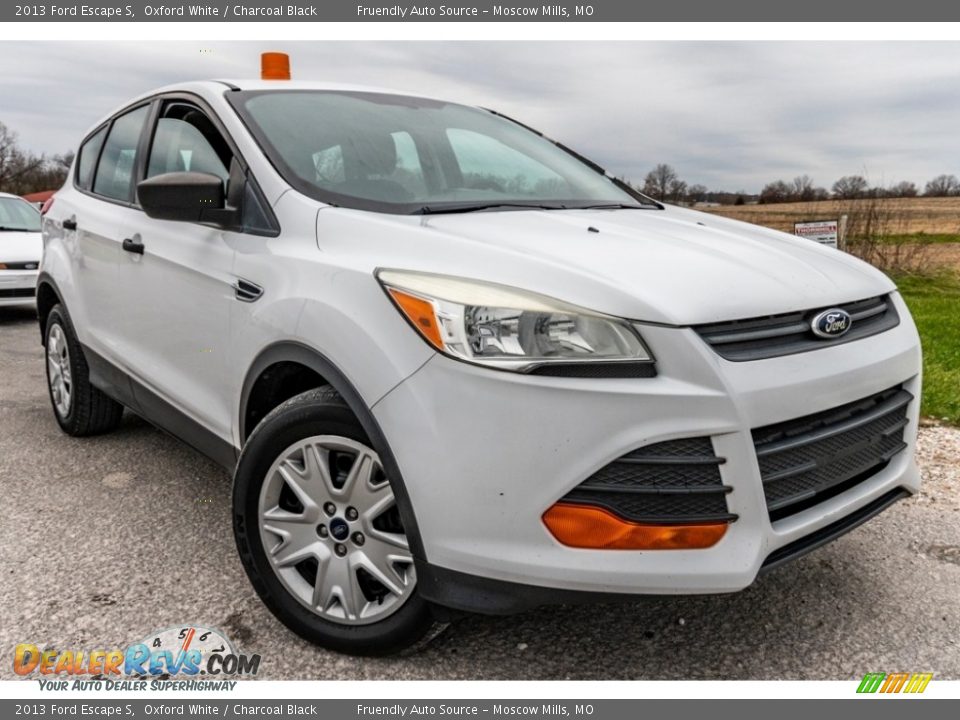 2013 Ford Escape S Oxford White / Charcoal Black Photo #1