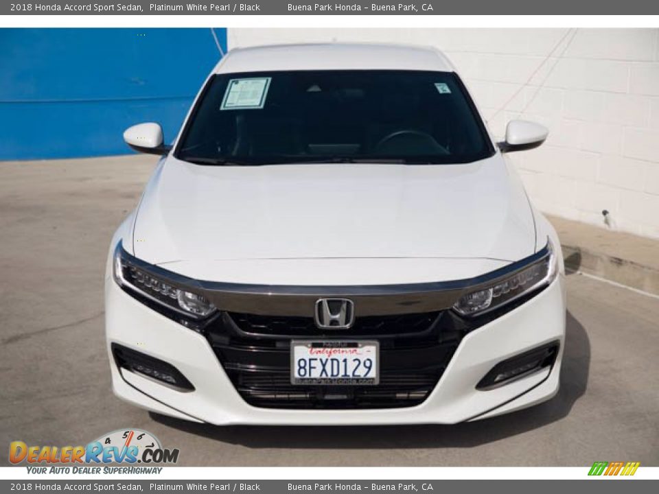 2018 Honda Accord Sport Sedan Platinum White Pearl / Black Photo #7
