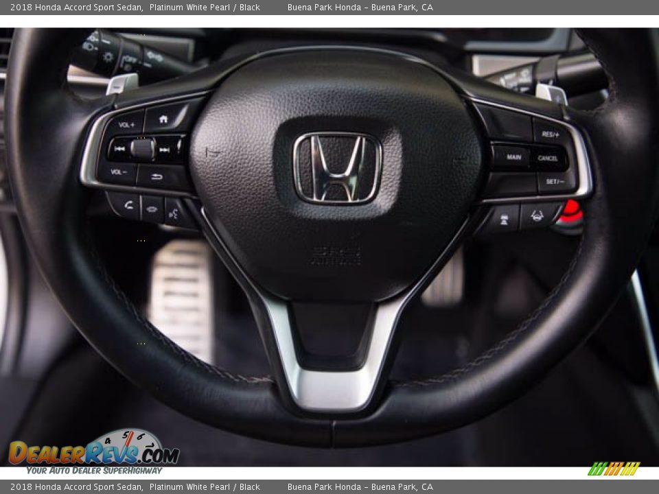 2018 Honda Accord Sport Sedan Platinum White Pearl / Black Photo #13