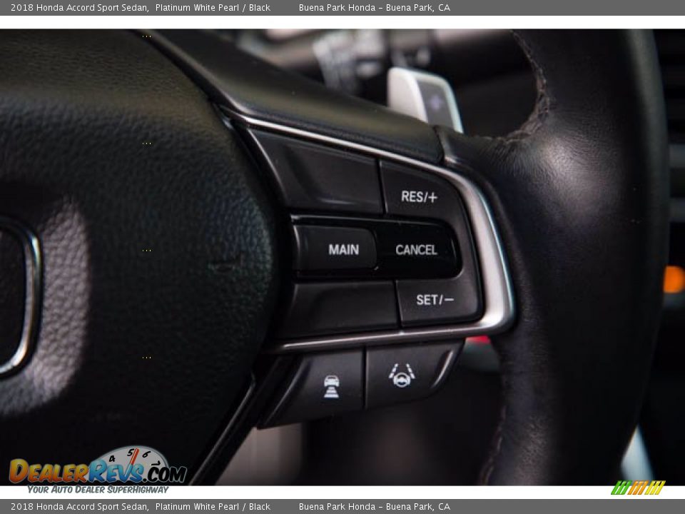 2018 Honda Accord Sport Sedan Platinum White Pearl / Black Photo #15