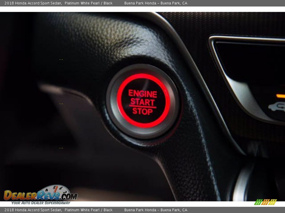 2018 Honda Accord Sport Sedan Platinum White Pearl / Black Photo #16
