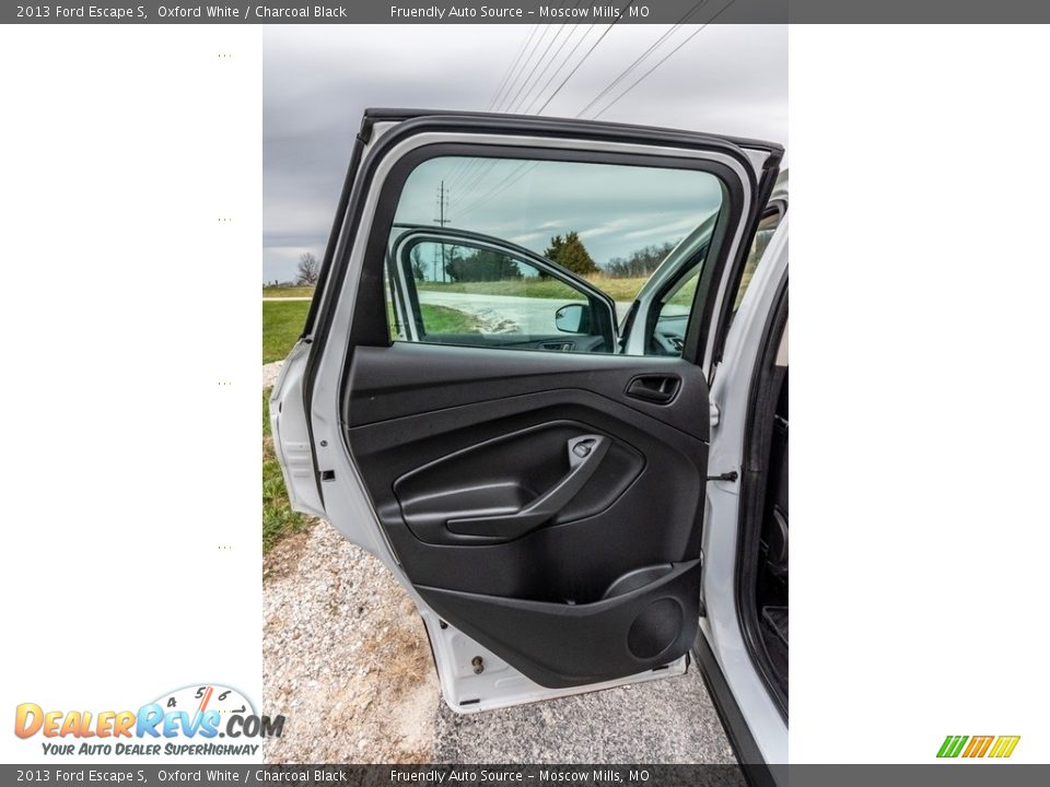 2013 Ford Escape S Oxford White / Charcoal Black Photo #21