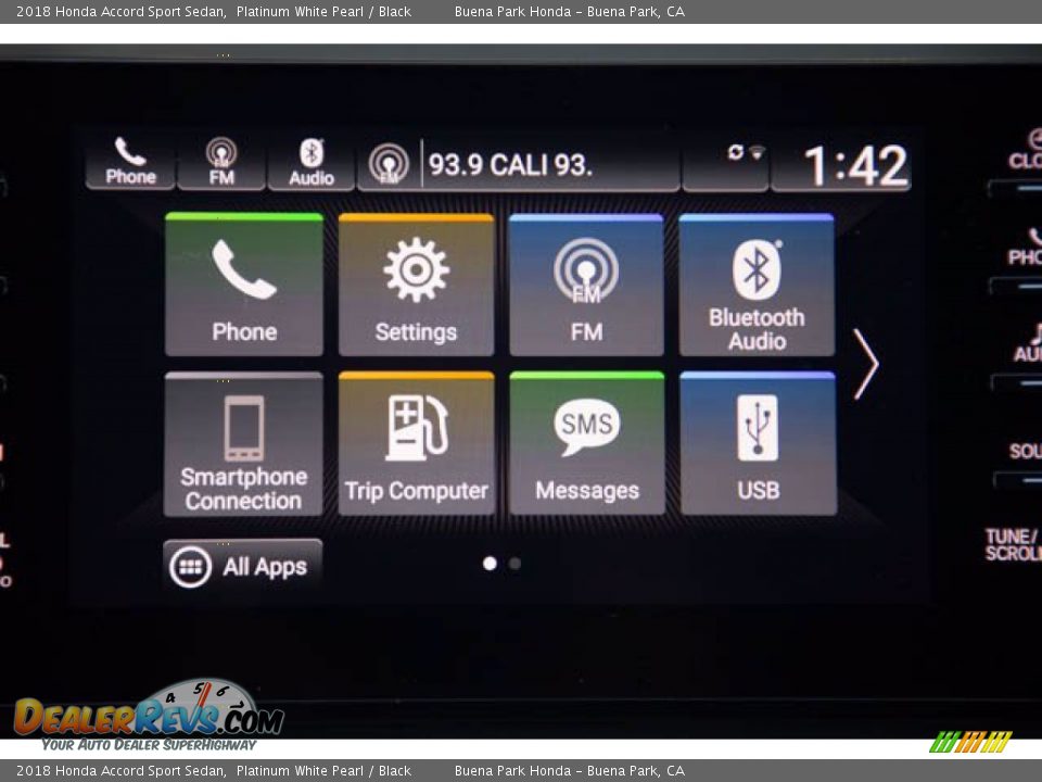 2018 Honda Accord Sport Sedan Platinum White Pearl / Black Photo #25