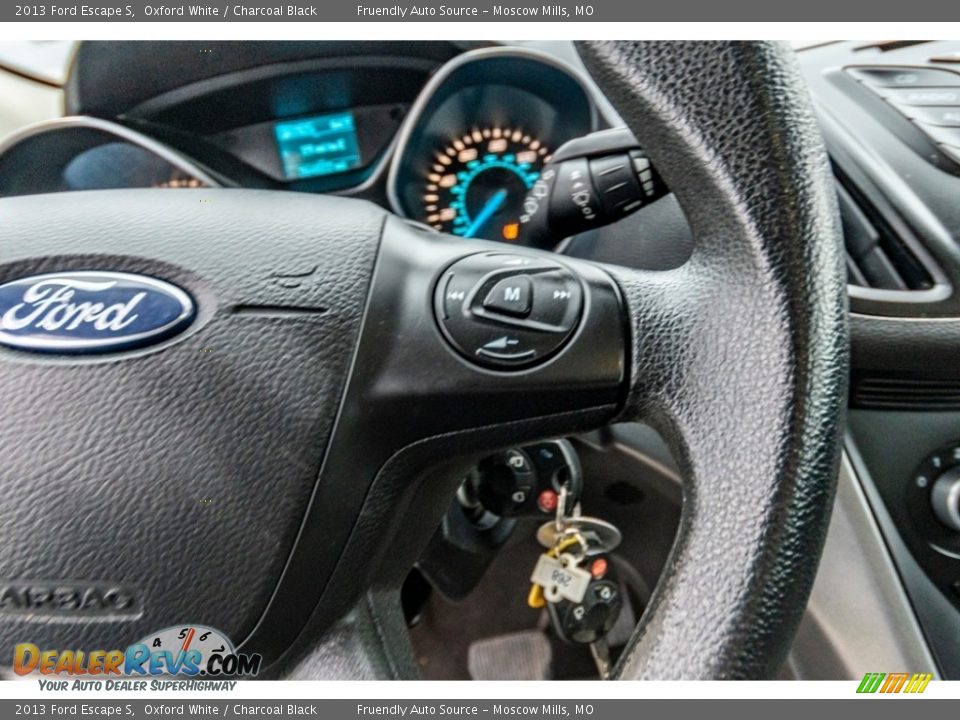 2013 Ford Escape S Oxford White / Charcoal Black Photo #34