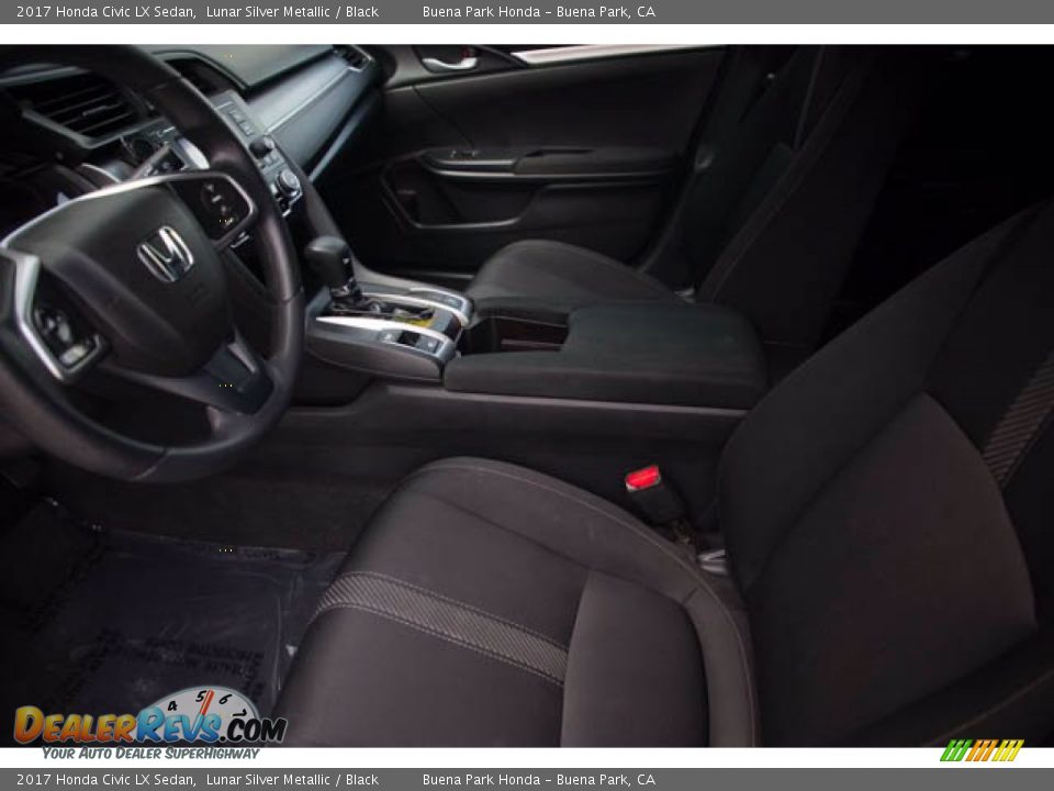 2017 Honda Civic LX Sedan Lunar Silver Metallic / Black Photo #3