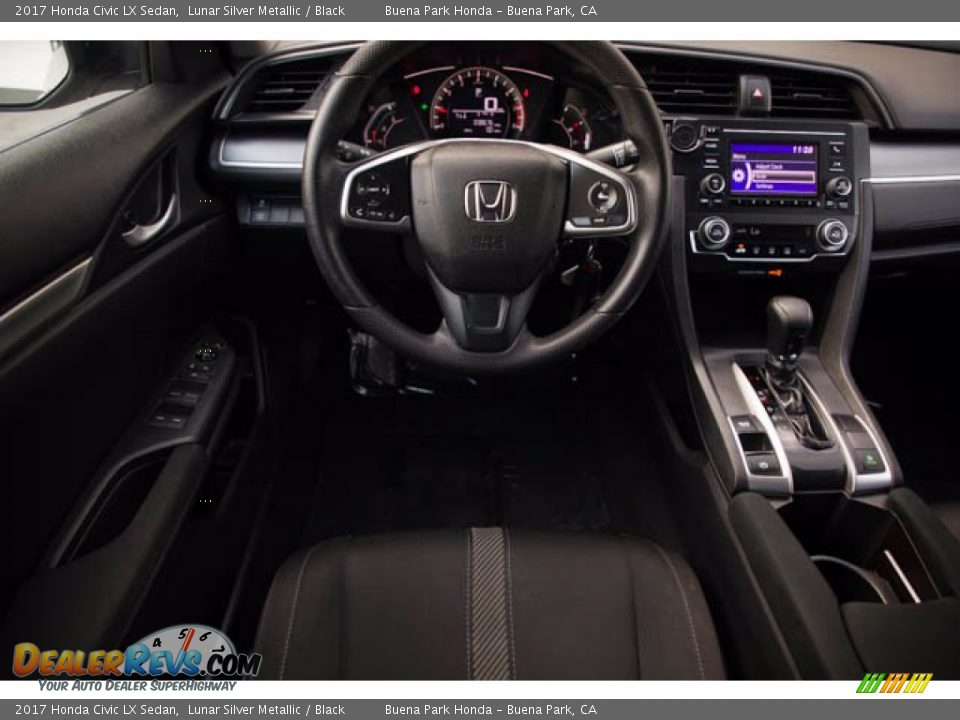 2017 Honda Civic LX Sedan Lunar Silver Metallic / Black Photo #5
