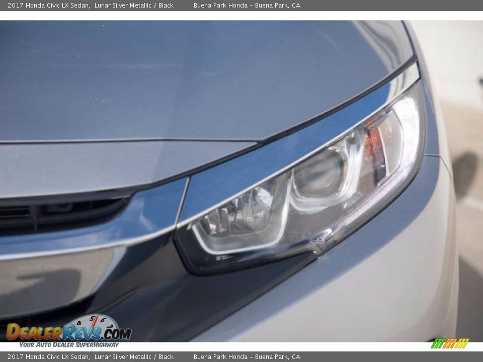 2017 Honda Civic LX Sedan Lunar Silver Metallic / Black Photo #9