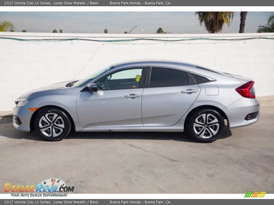 2017 Honda Civic LX Sedan Lunar Silver Metallic / Black Photo #10