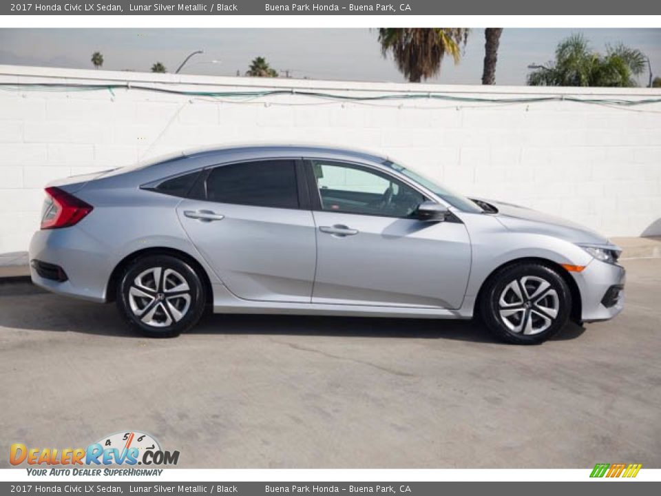 2017 Honda Civic LX Sedan Lunar Silver Metallic / Black Photo #14