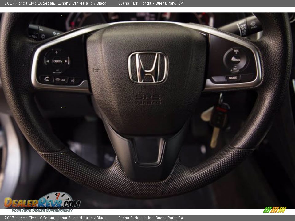 2017 Honda Civic LX Sedan Lunar Silver Metallic / Black Photo #15