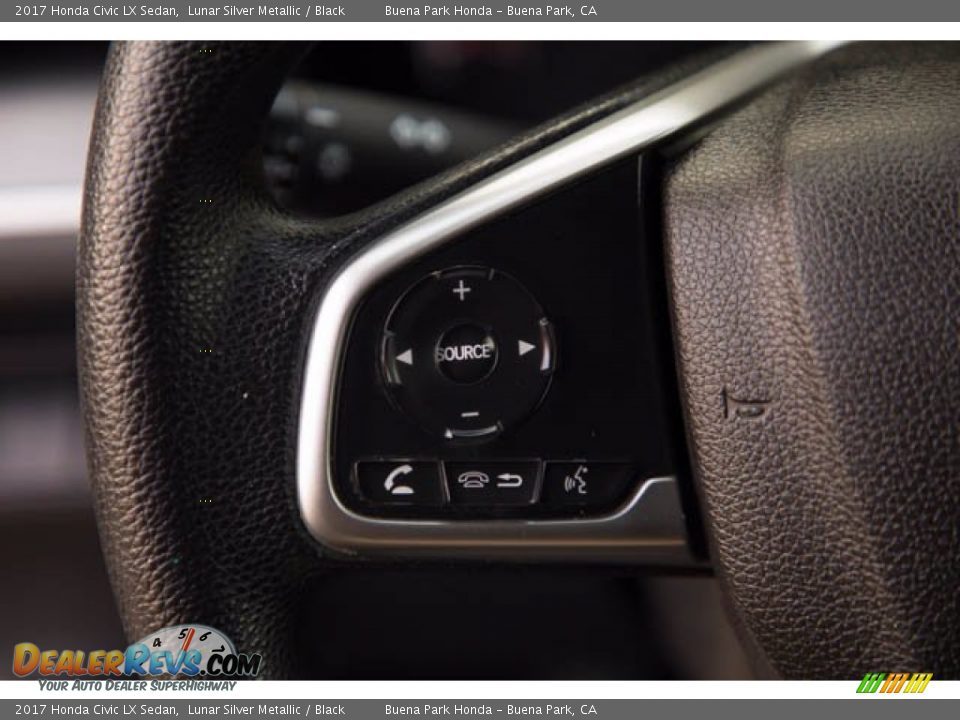 2017 Honda Civic LX Sedan Lunar Silver Metallic / Black Photo #16