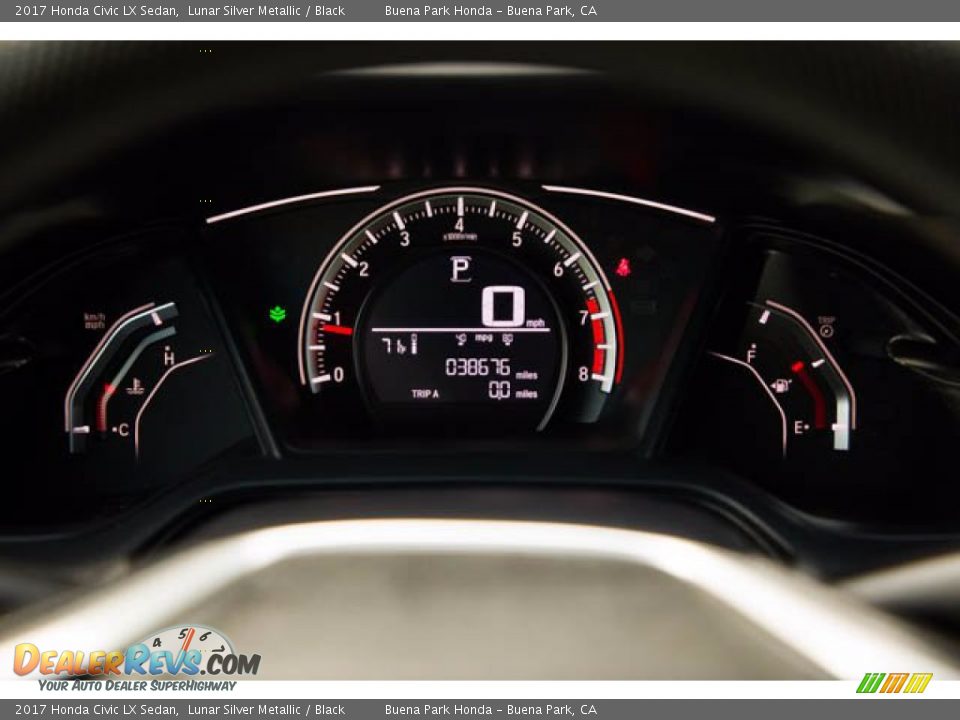 2017 Honda Civic LX Sedan Lunar Silver Metallic / Black Photo #28