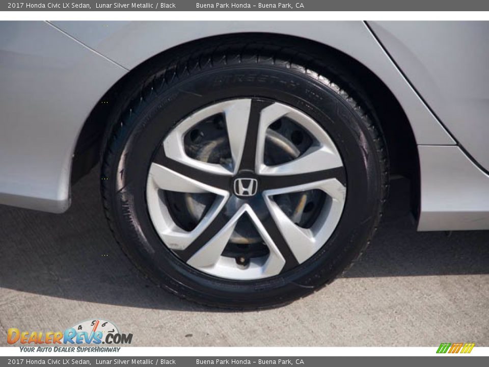 2017 Honda Civic LX Sedan Lunar Silver Metallic / Black Photo #35