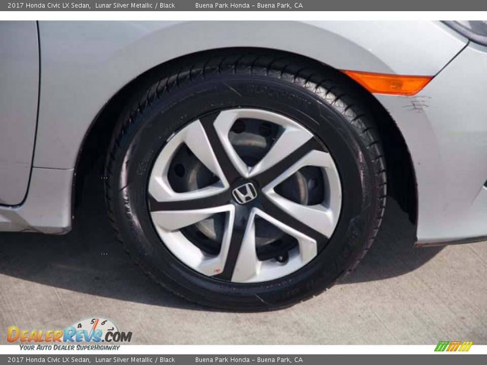 2017 Honda Civic LX Sedan Lunar Silver Metallic / Black Photo #36