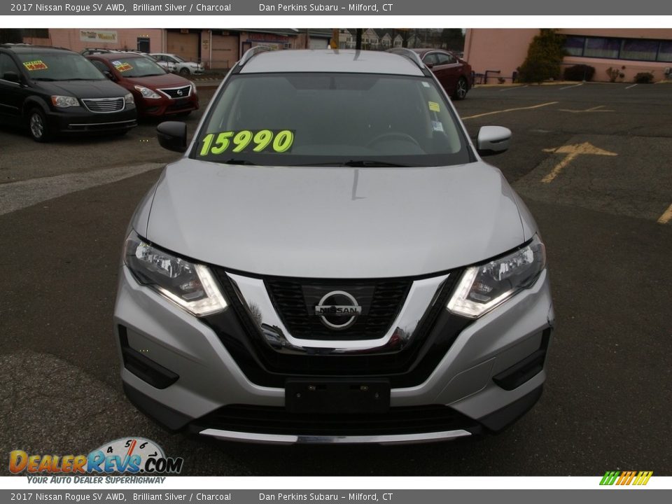 2017 Nissan Rogue SV AWD Brilliant Silver / Charcoal Photo #2