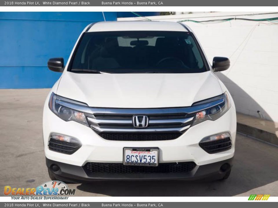 2018 Honda Pilot LX White Diamond Pearl / Black Photo #7