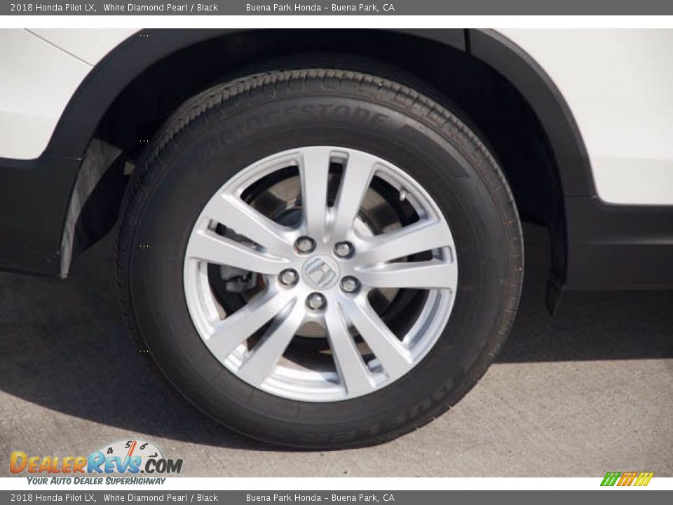 2018 Honda Pilot LX White Diamond Pearl / Black Photo #36