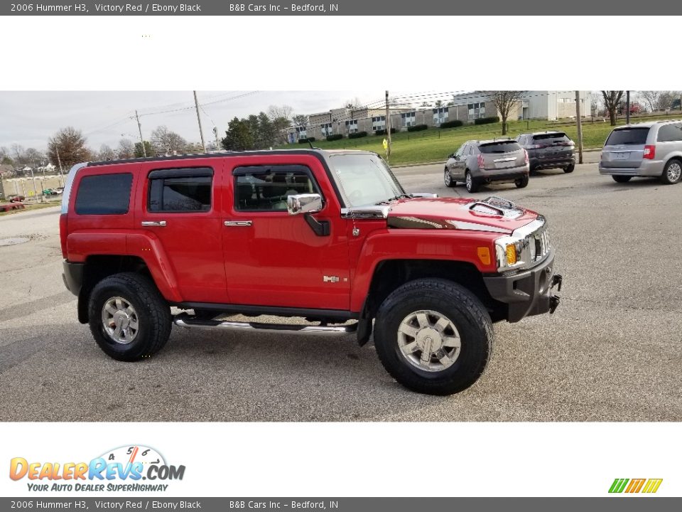 2006 Hummer H3 Victory Red / Ebony Black Photo #2