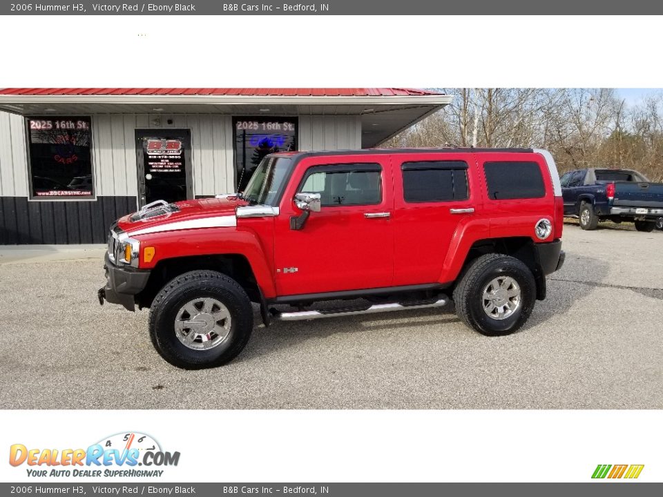 2006 Hummer H3 Victory Red / Ebony Black Photo #9