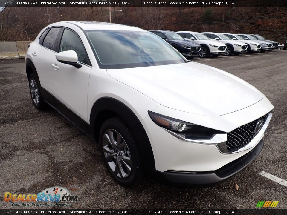 2021 Mazda CX-30 Preferred AWD Snowflake White Pearl Mica / Black Photo #3