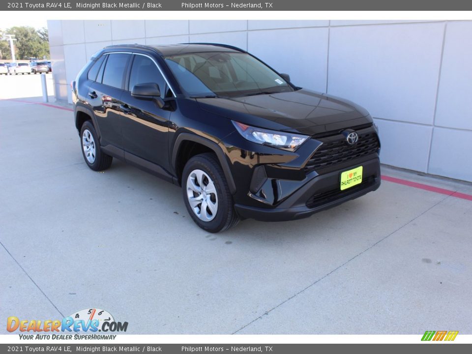 2021 Toyota RAV4 LE Midnight Black Metallic / Black Photo #2